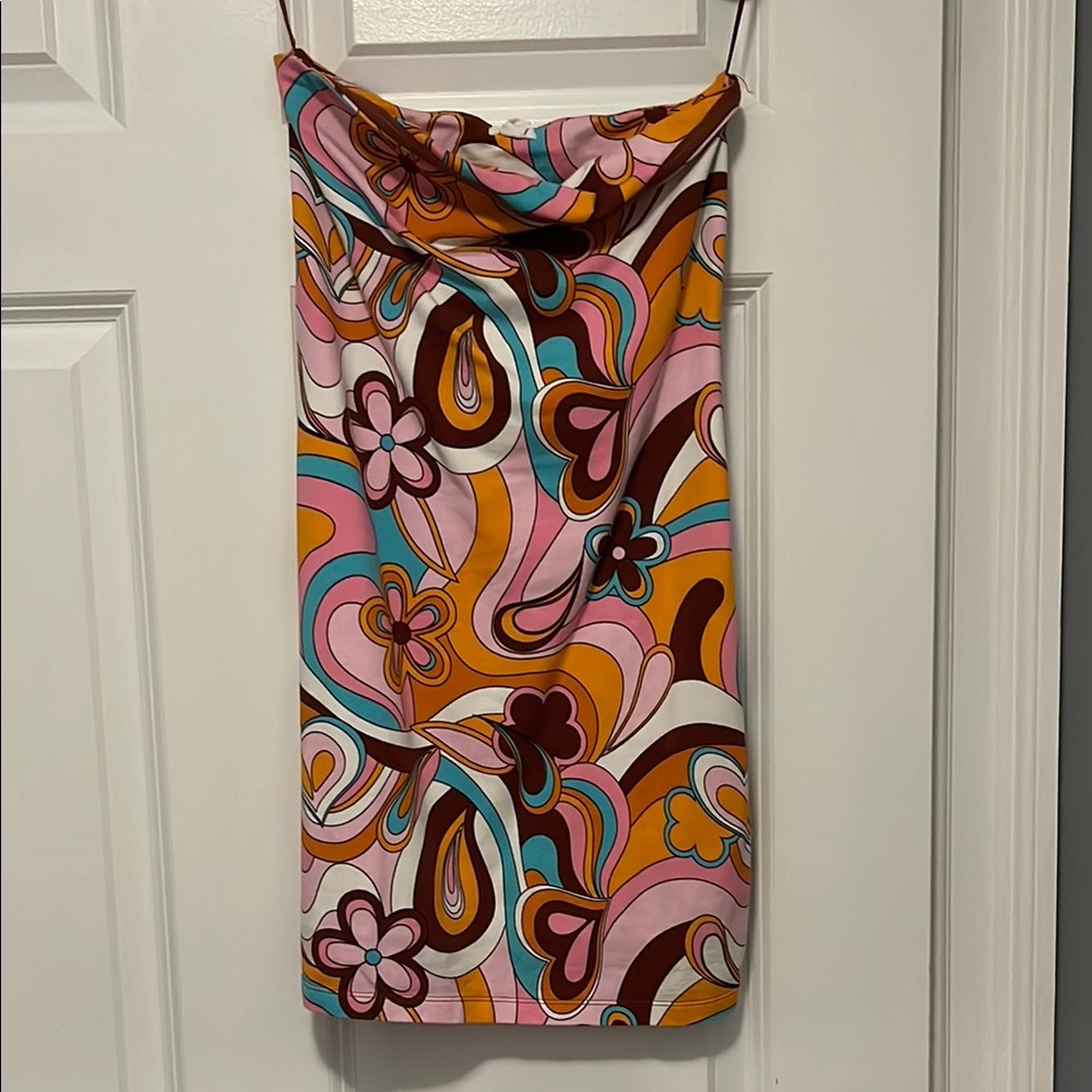 Colorful Floral Print Dress